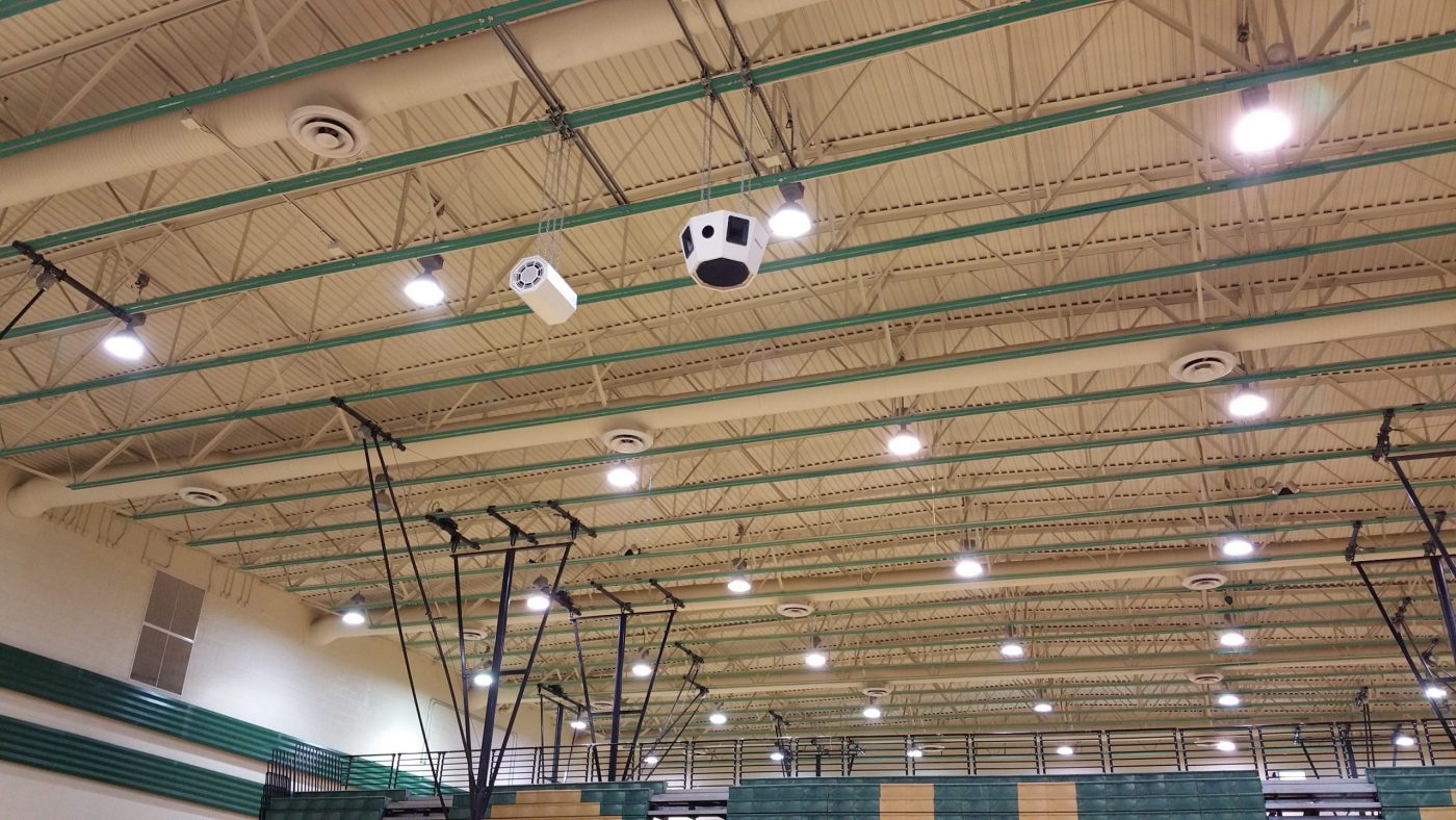 Gym Sound System Installation using SP860A and OS2X12 Octasound Speakers - Skyline High School