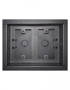 Surface mount dual gang low voltage case - no door.